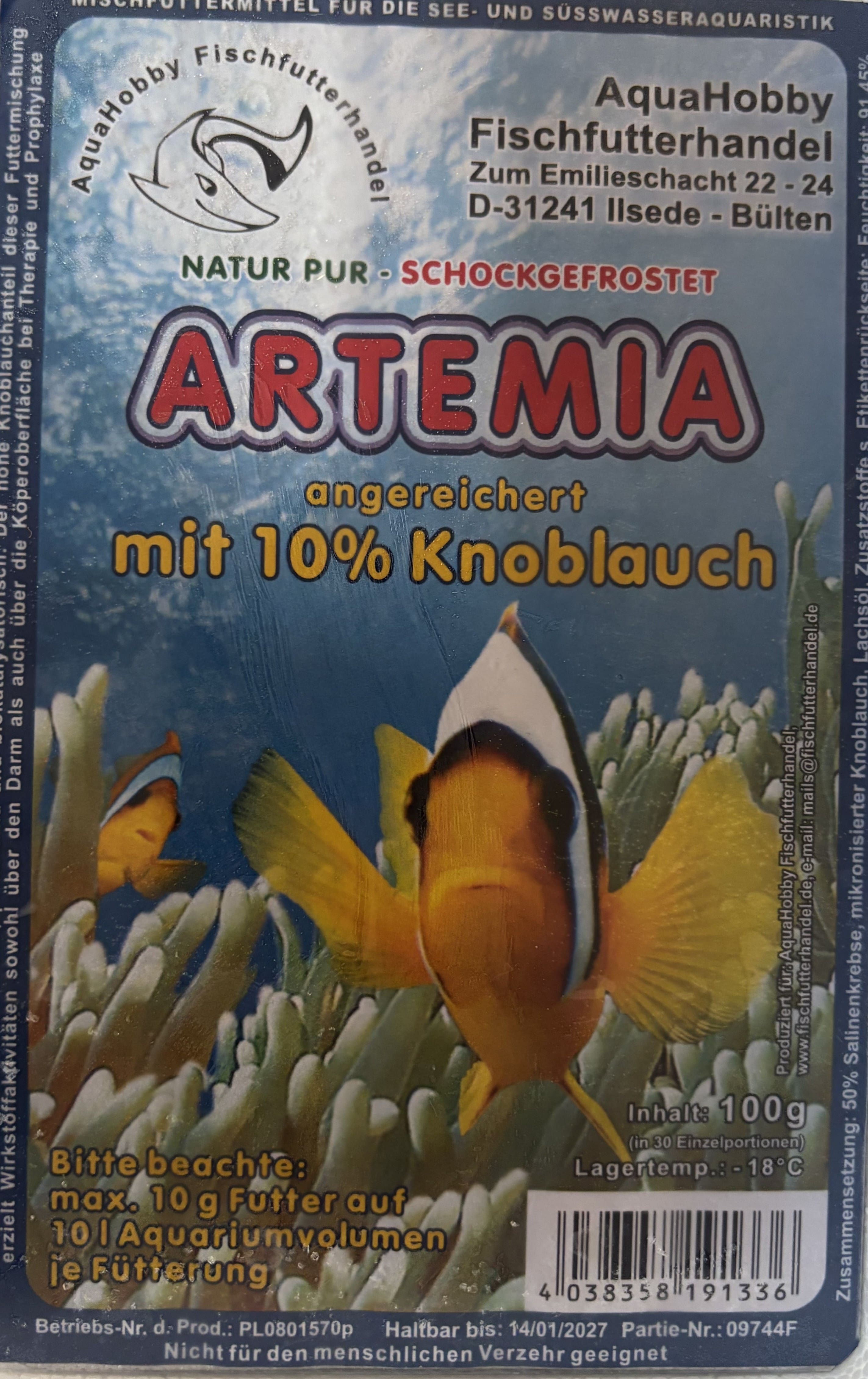 Artemia+ Knoblauch 100g Blister