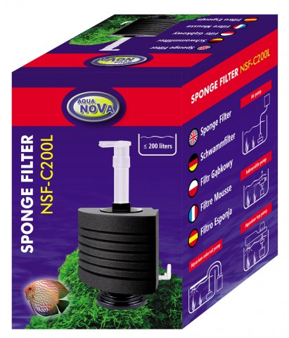 Aqua Nova NSF-C200L Eck Schwammfilter bis 200L